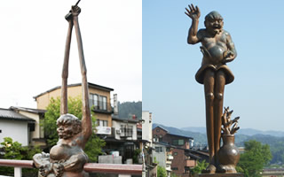 手長・足長の像